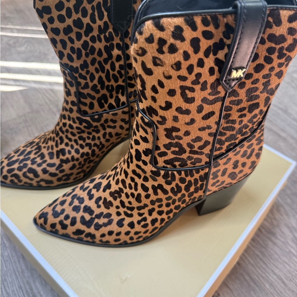 Michael Kors Animal Print Heeled Boots